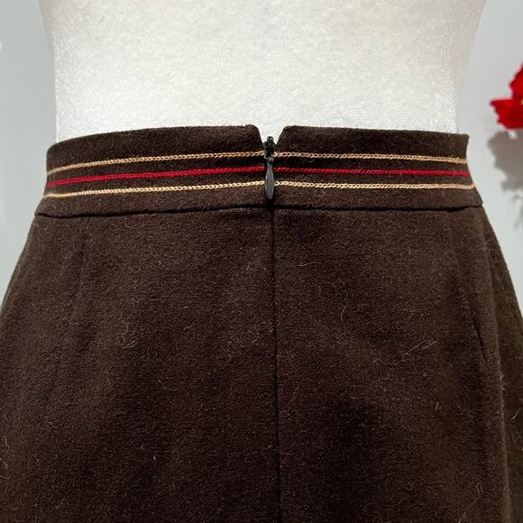 NEW Ann Taylor Loft Wool Classic Tailored Embroidered Floral A-line Skirt 4P - Picture 11 of 14